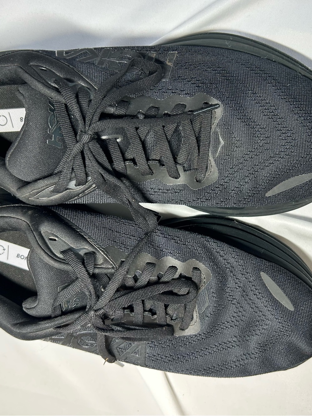 HOKA Bondi 8 Wide Women’s Size 10D Black Running Walking Shoes - Picture 6 of 9